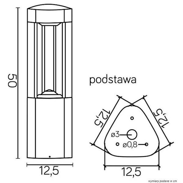 Lampa stojąca FAN GL 11204 50cm - ciemny popiel