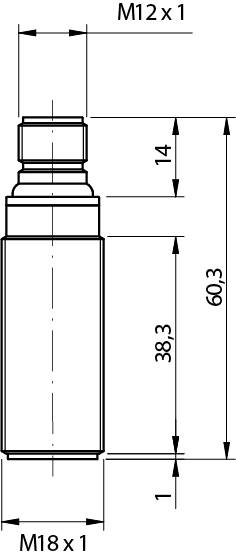 Czujnik ultradźwiękowy M18 4-20mA;10-30VDC; k.M12