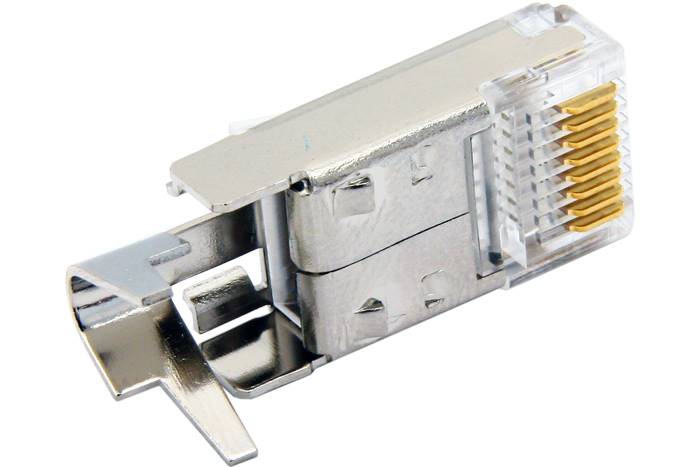 Wtyk RJ45 ekranowany z zaciskiem ekranu (kat.5e) 
