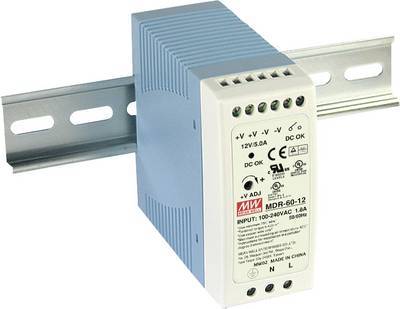 MDR-60-24 Zasilacz na szynę DIN 60W 24VDC 2,5A