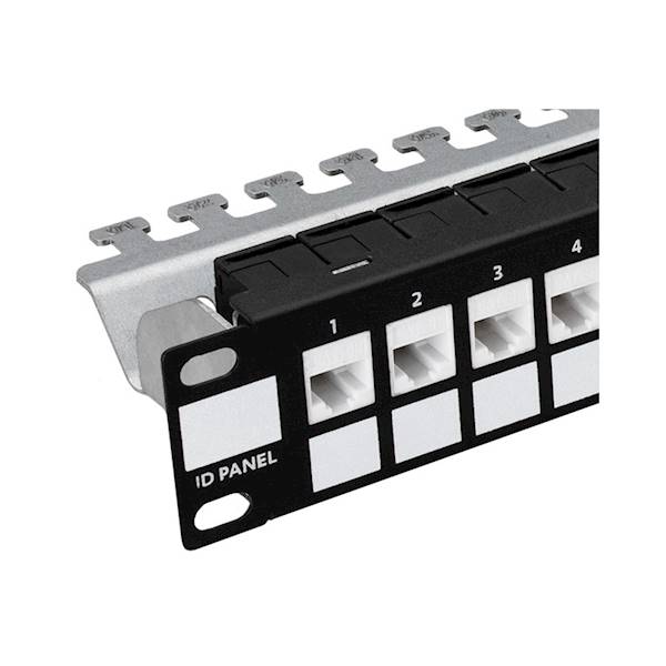 PPM19-1U-24P-B Patch panel modularny 19" 1U