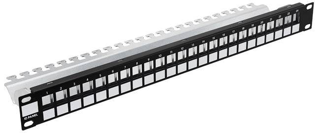 PPM19-1U-24P-B Patch panel modularny 19" 1U