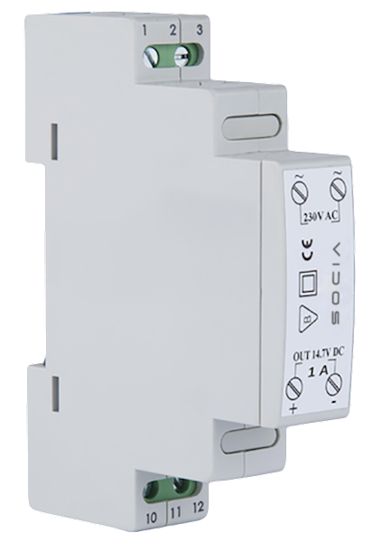 Zasilacz AC110-240V~ 50/60Hz;  DC14.5V 1A; DIN