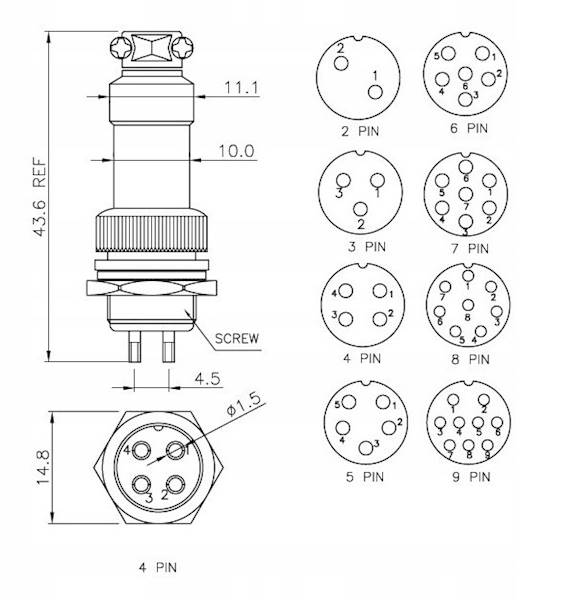 DS1110-01-2B6 GNIAZDO WTYK MIKROFONOWE MINI 