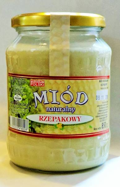 Miód rzepakowy - słoik 850g