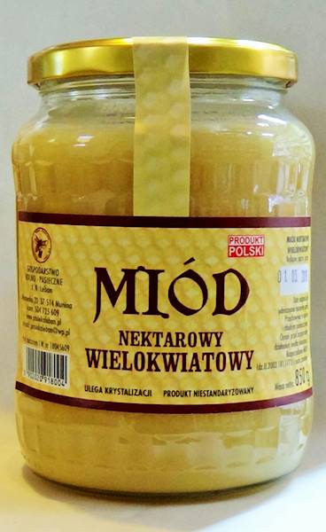 Miód wielokwiatowy - słoik 850g
