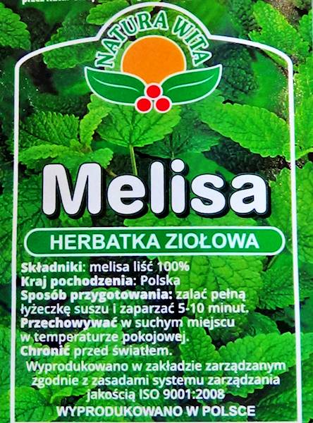 Melisa liść krojony a/25g