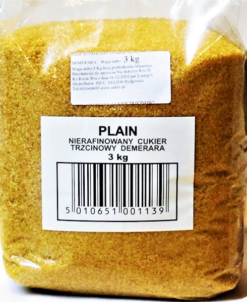 Cukier trzcinowy Demerara 3KG