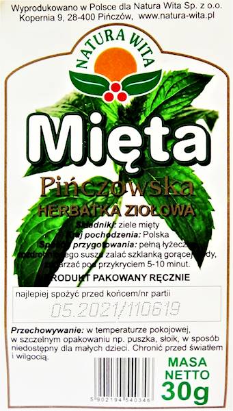 Mięta liść a'30g Pińczowska