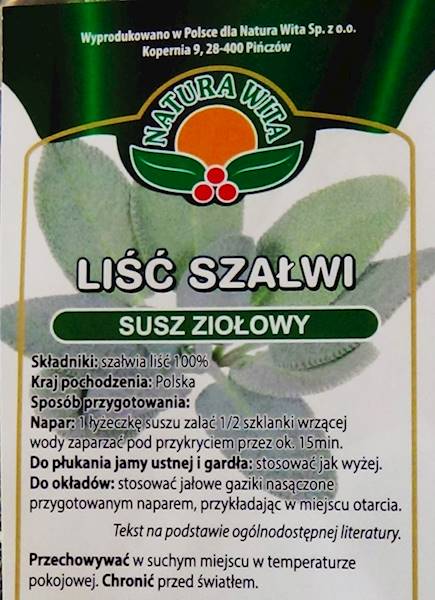 Szałwia liść a'50g