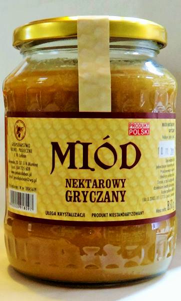 Miód gryczany - słoik 850g