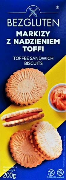Markizy z nadzieniem toffi bezglutenowe 160g
