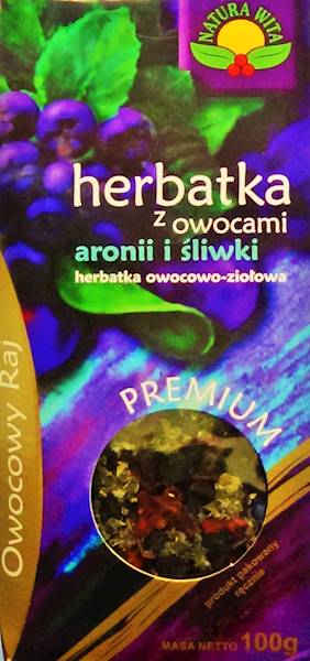 Herbata z owocami aronii i śliwki a/100g