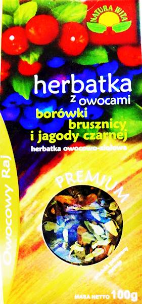 Herbata z owocami borówki brusznicy i jagody czarn