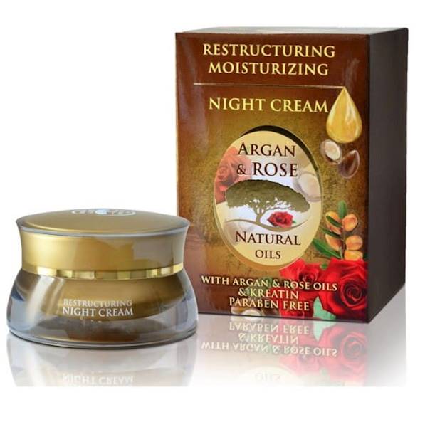 Odbudowujący krem na noc Róża i Argan 40ml