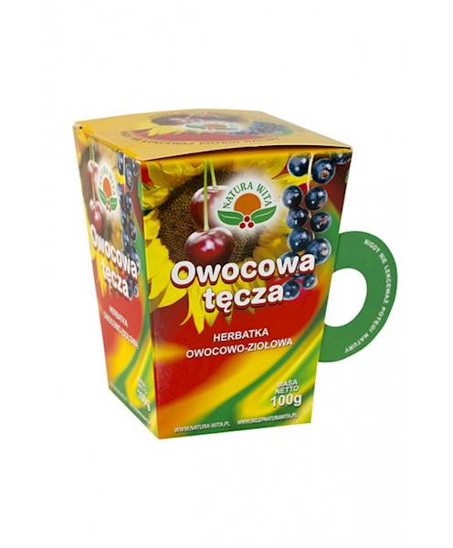 Herbata owocowo ziołowa owocowa tęcza a/100g kubek