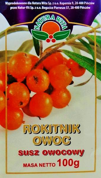 Rokitnik owoc a/100g