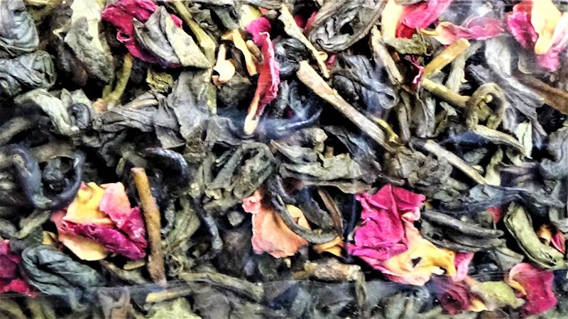 Herb. zielona z płat. róży 100g.