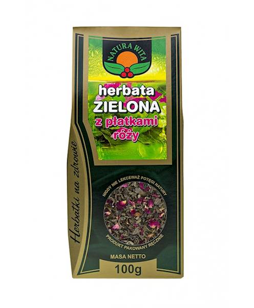 Herb. zielona z płat. róży 100g.