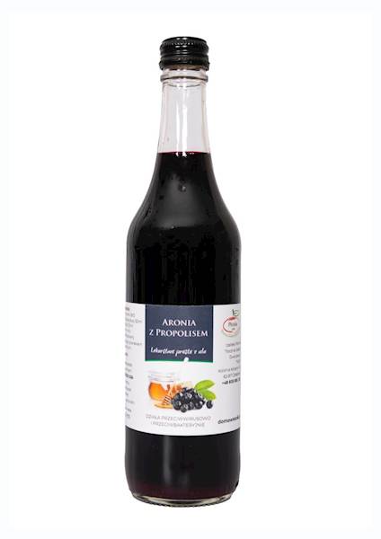 Domowy sok aroniowy z miodem i propolisem 490ml