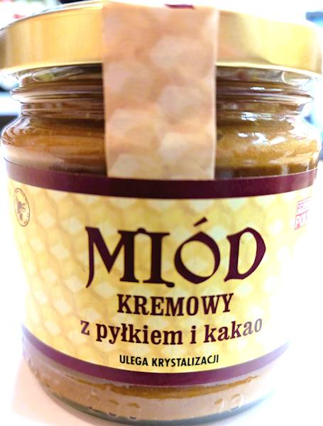 Miód z pyłkiem i kakao 240g