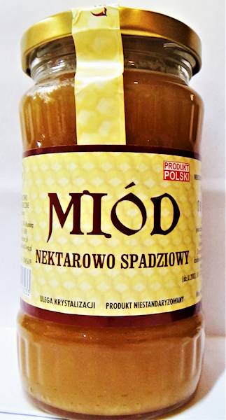 Miód nektarowo / spadziowy - słoik 450g