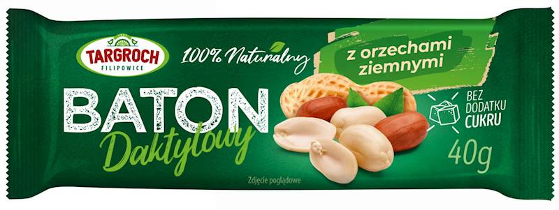 Baton daktylowy z orzechami ziemnymi 40g