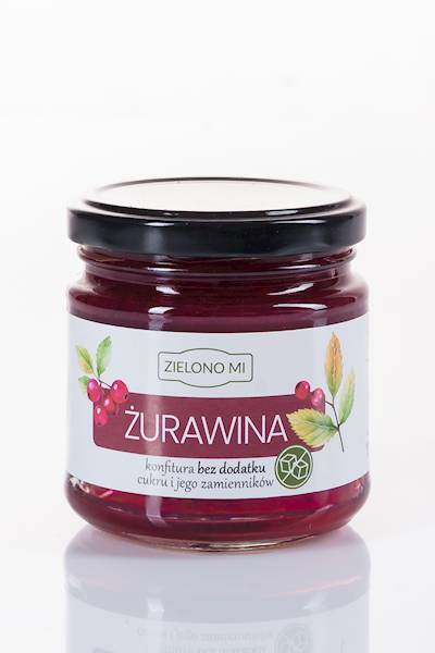 Żurawina konfitura BEZ CUKRU 195g