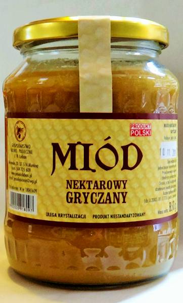 Miód gryczany - słoik 850g