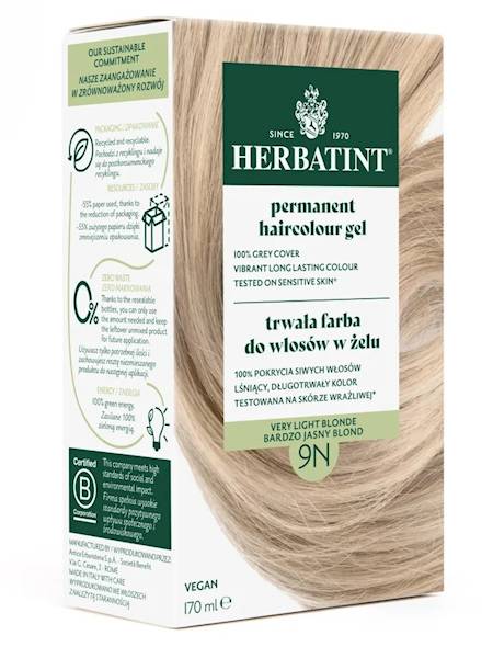 Farba Herbatint 9N BARDZO JASNY BLOND 170ml