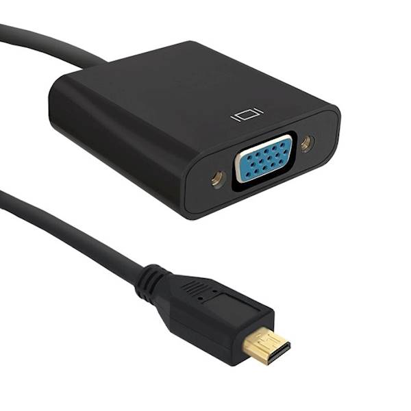 Adapter micro HDMI -> VGA Qoltec 20cm