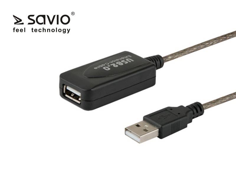 Kabel Przedłużacz aktywny USB 2.0 | AM-AF | 10m