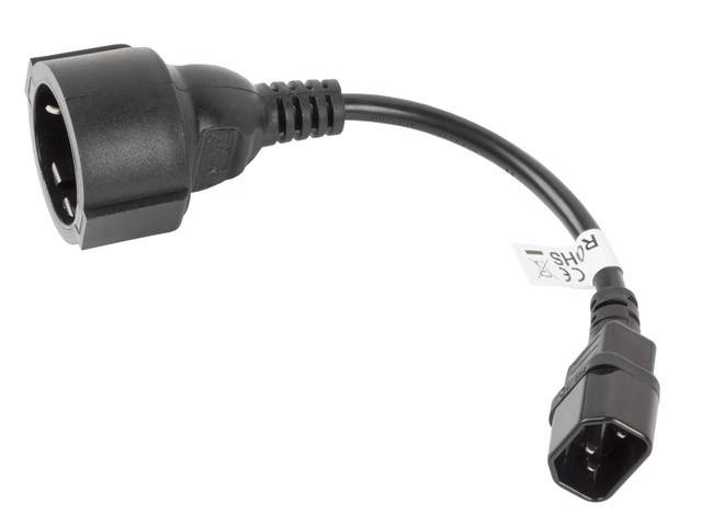 Przedłużacz zasilania IEC 320 C14-> SHUKO | 15cm
