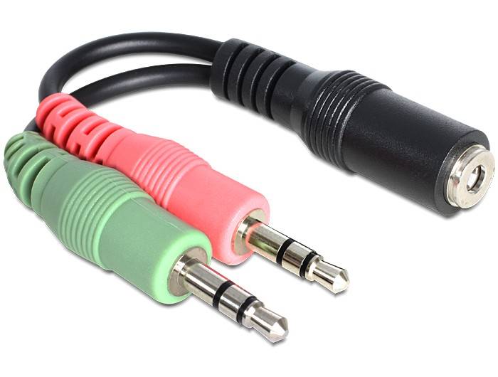 Adapter Jack (F) 4PIN -> 2x Jack stereo (M) wtyk 