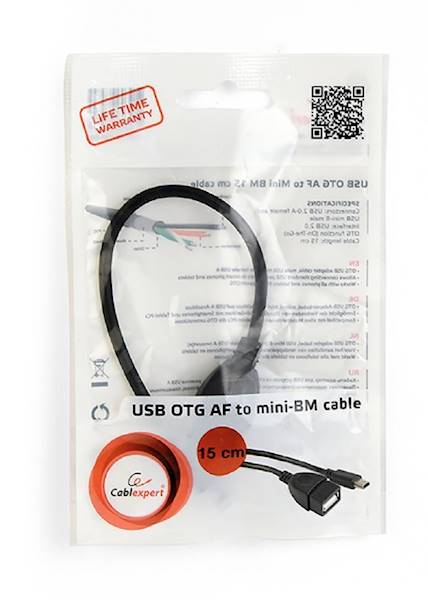 Kabel Adapter OTG mini USB -> USB A(F) OTG  
