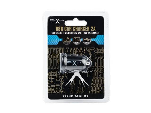 Ładowarka samochodowa Natec | 2xUSB | 2A