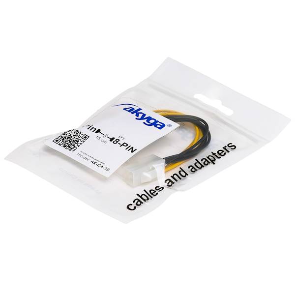 Kabel zasilający Akyga P4 4-PIN F -> P8 8-PIN M 