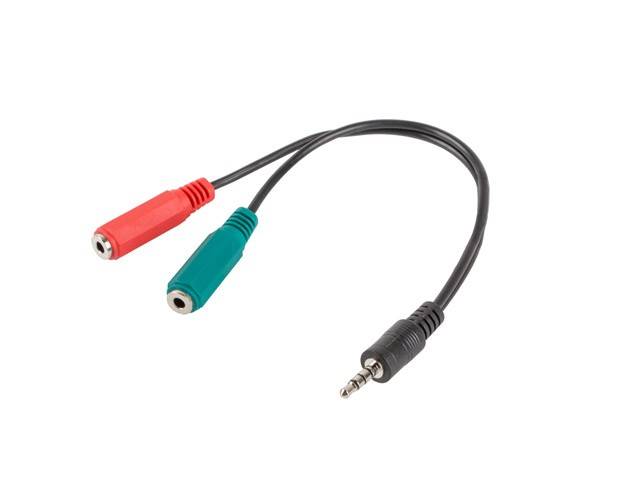 Adapter Rozgałęźnik Audio Jack 4p -> 2x Jack (F)3p