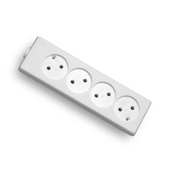 Gniazdo el do przedłużacza czterokrotne+0