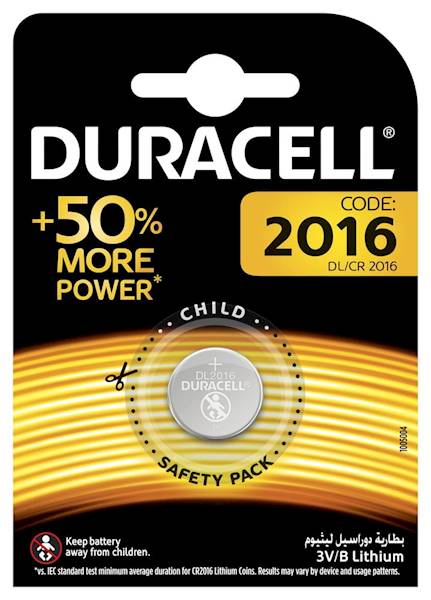 Bateria Duracell CR 2016