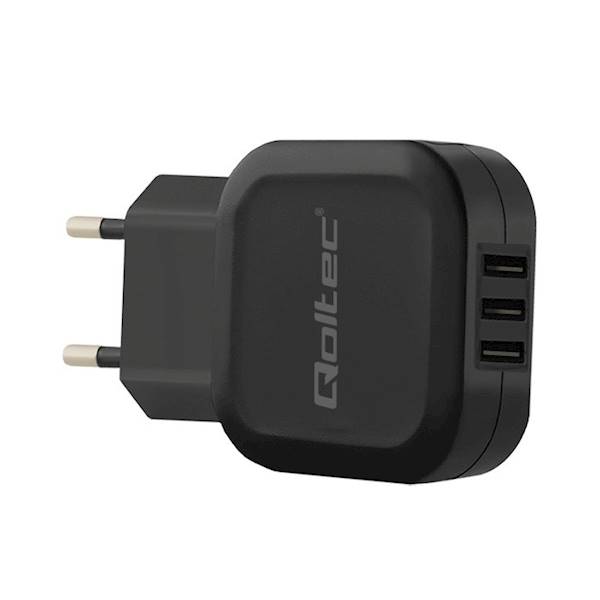 Ładowarka sieciowa Qoltec 5V | 3.4A | 3 x USB