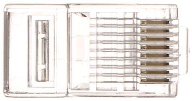 Wtyk modularny 8p8c kat. 5e przelotowy | RJ45
