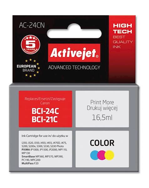 Tusz Activejet do Canon | AC-24CN | Kolor 16.5ml