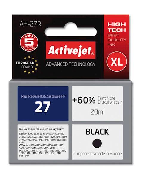 Tusz ActiveJet do HP | AH-27R | Czarny 20ml