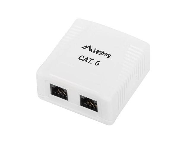 Gniazdo natynkowe 2 x RJ45 | kat.6 