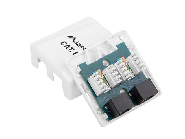 Gniazdo natynkowe 2 x RJ45 | kat.6 