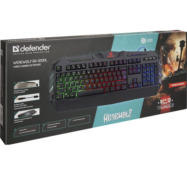 Klawiatura przewodowa Defender Werewolf GK-120DL