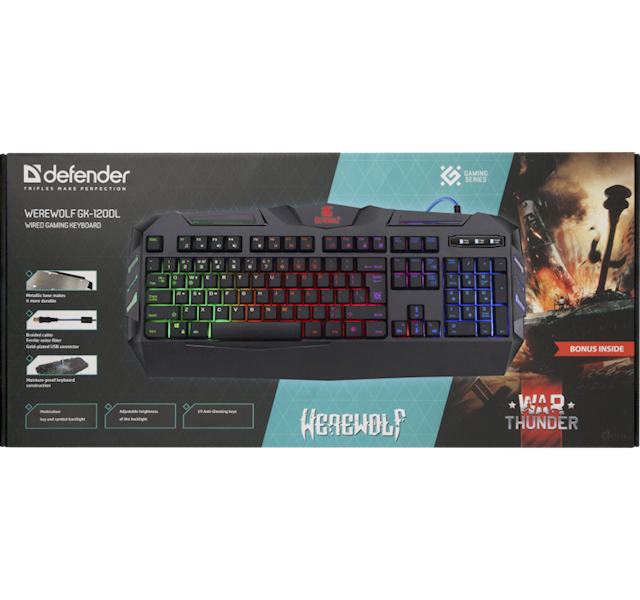 Klawiatura przewodowa Defender Werewolf GK-120DL