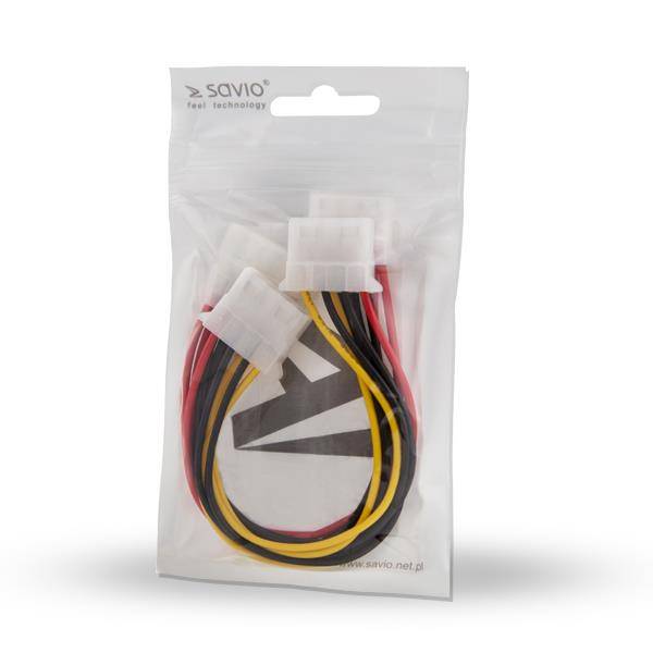 Kabel zasilający MOLEX (M) -> 3x MOLEX (F)