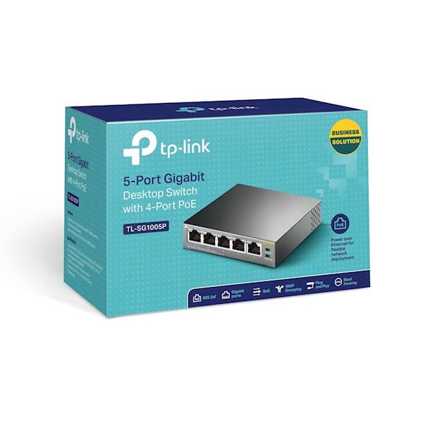 Switch Tp-Link Przełącznik SG1005P 5 x GE (4xPoE)